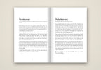 An open spread of the book: a chapter set in EB Garamond on cream paper