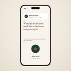 The weekly question on a phone, answered by voice note or typing